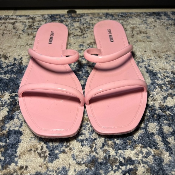 Steve Madden Pink Pike Jelly Strappy Slip-On Flip-Flops Size 7 - Picture 4 of 9